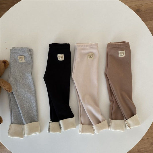 Bebixi Fleece-Lined Korean Style Leggings for Girls