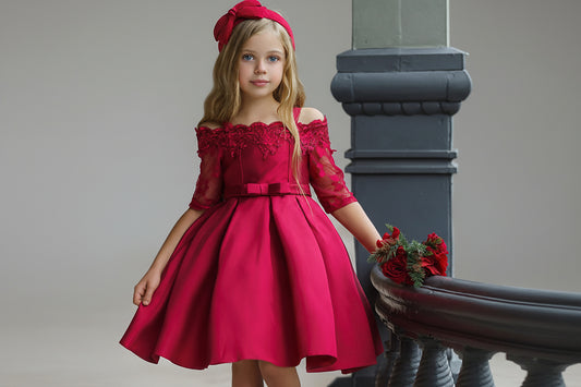 Bebixi girls lace dress and skirt outfit for kids casual wear
