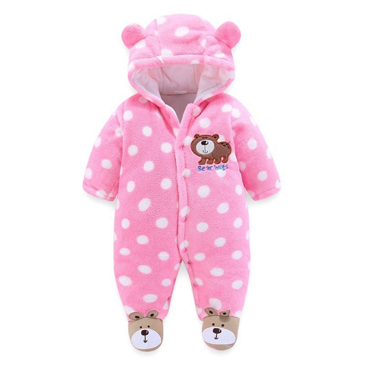 Bebixi Winter Baby Onesie Soft Plush Bodysuit